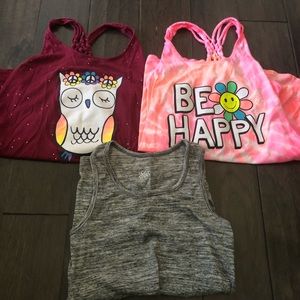 Lot of 3 - Girls Justice Tank Tops